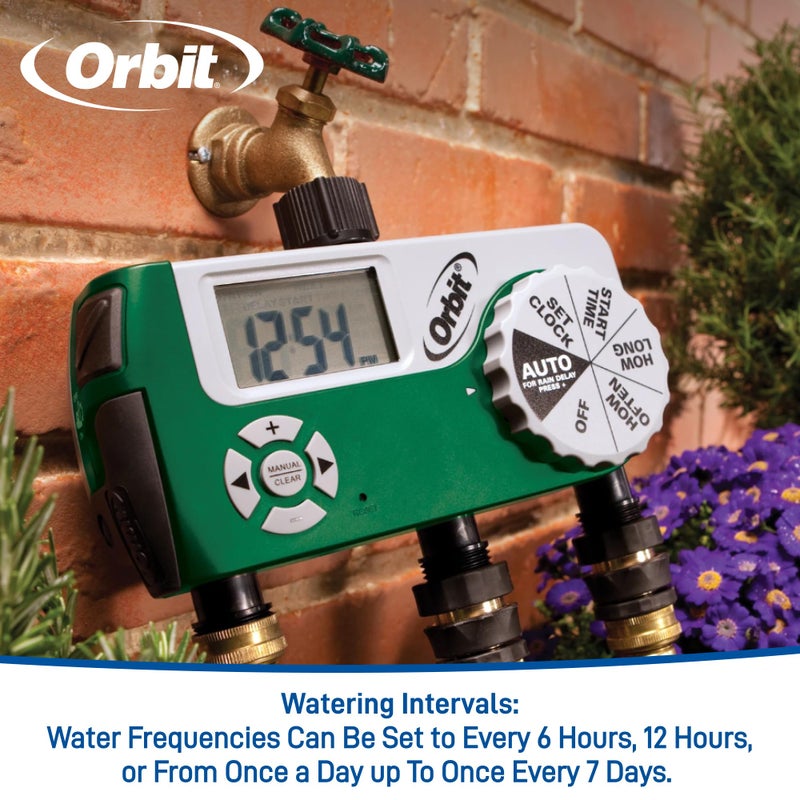 Orbit 56082 3-Outlet Programmable Digital Hose Watering Timer - Image 3